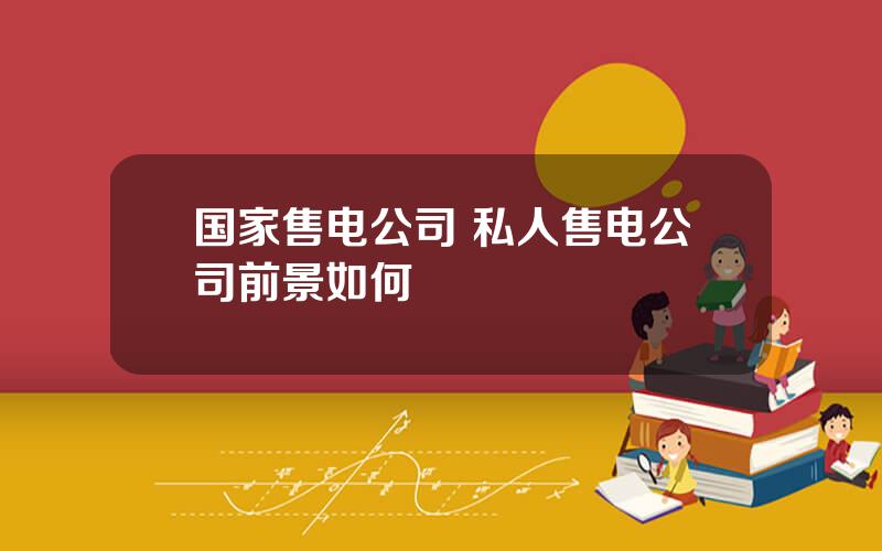 国家售电公司 私人售电公司前景如何